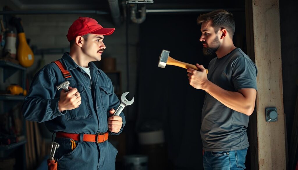 emergency plumber vs handyman